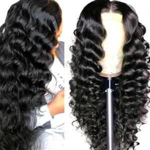New Beauty Black Brazilian Wavy Curl Wig Hair